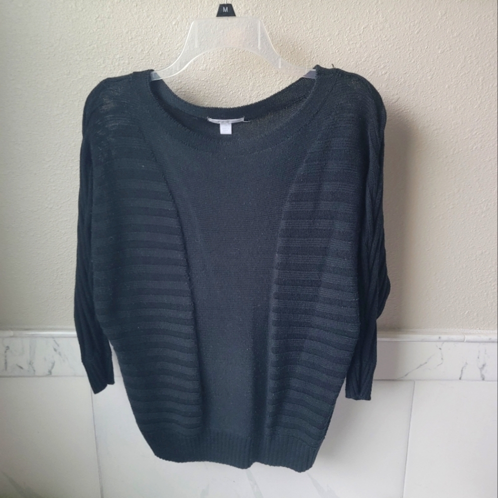 New York & Company Black Boatneck Sweater Size XS